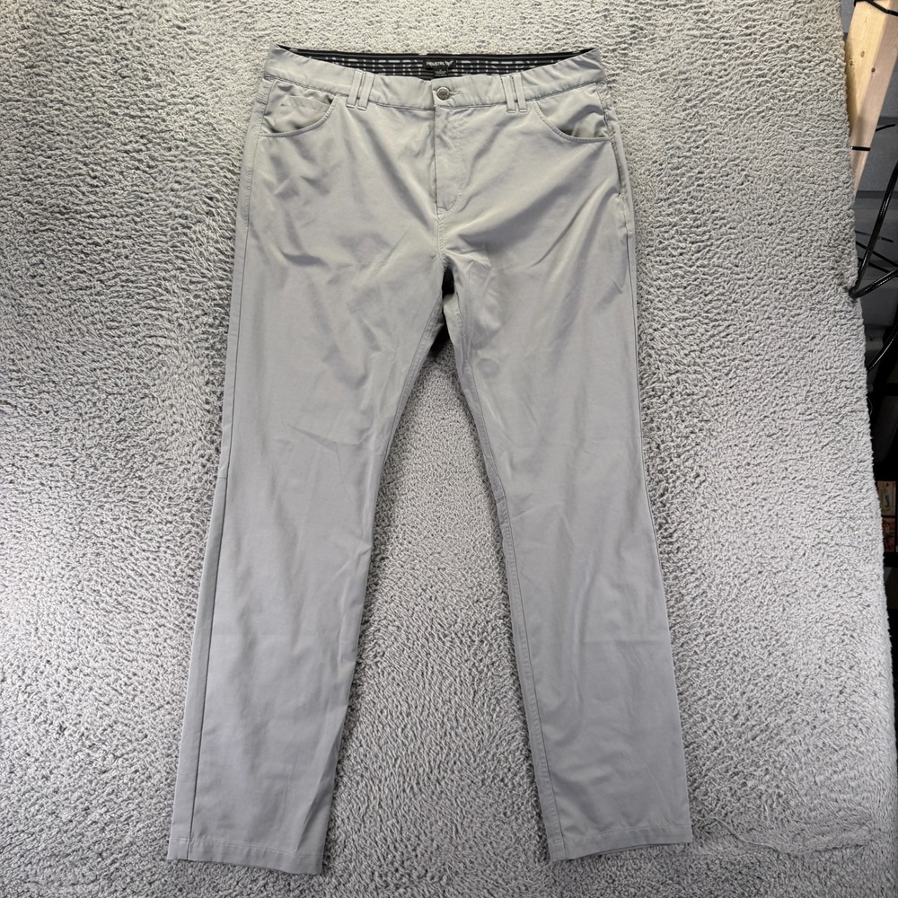 Industry Pant Mens 36x32 Gray Polyester Chino Straight Business Preppy Stretch